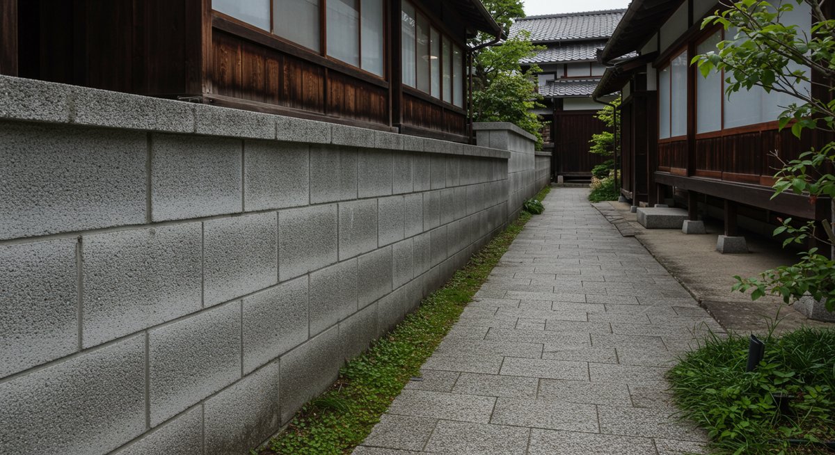 ブロック 塀 境界 線 ギリギリ