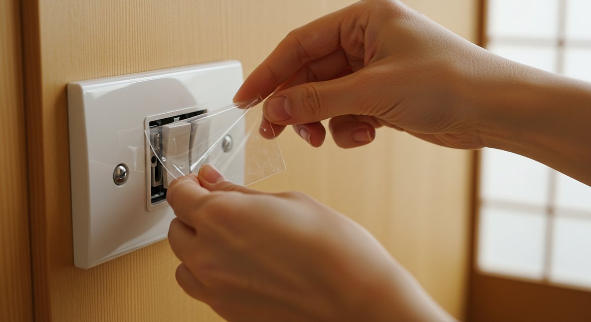 電気 スイッチ カバー 押せ ない よう に 100均
