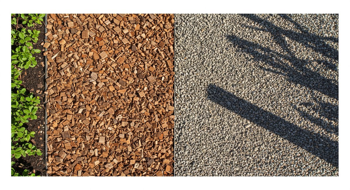 ウッド チップ 砂利 どっち